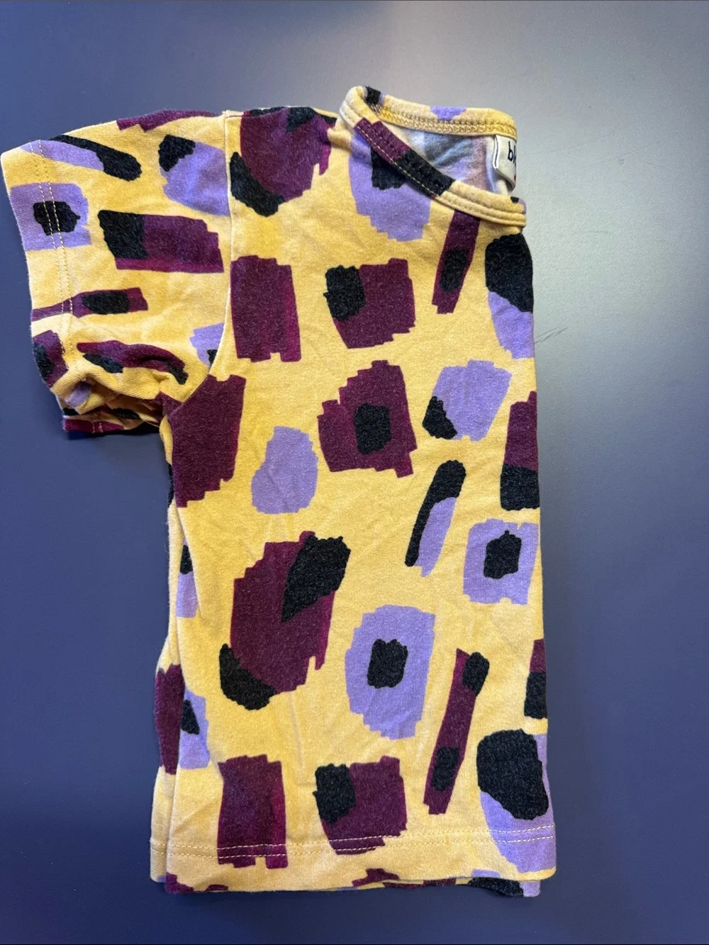 Kids Yellow Abstract Print Tee